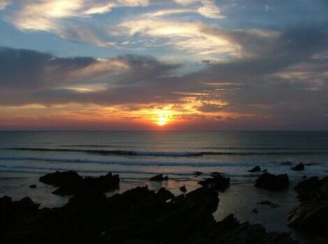 North Cornwall coast, gorgeous sunset